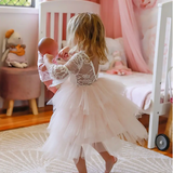 Girls Boho White Tutu Dress with Lace – A Little Lacey | Dream Nu