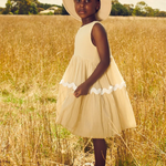 Oversized pink cotton dress for girls with round neckline and breathable fabric | Dream Nu