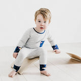 Leon and Bird, Grey Galaxy Long Sleeve Organic Romper by Leon & Bird