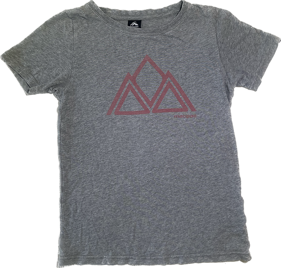 Front view of Boys Casual Grey Shirt Size 12 by MacPac