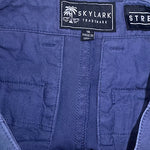 Side angle of boys navy shorts size 10 – Skylark