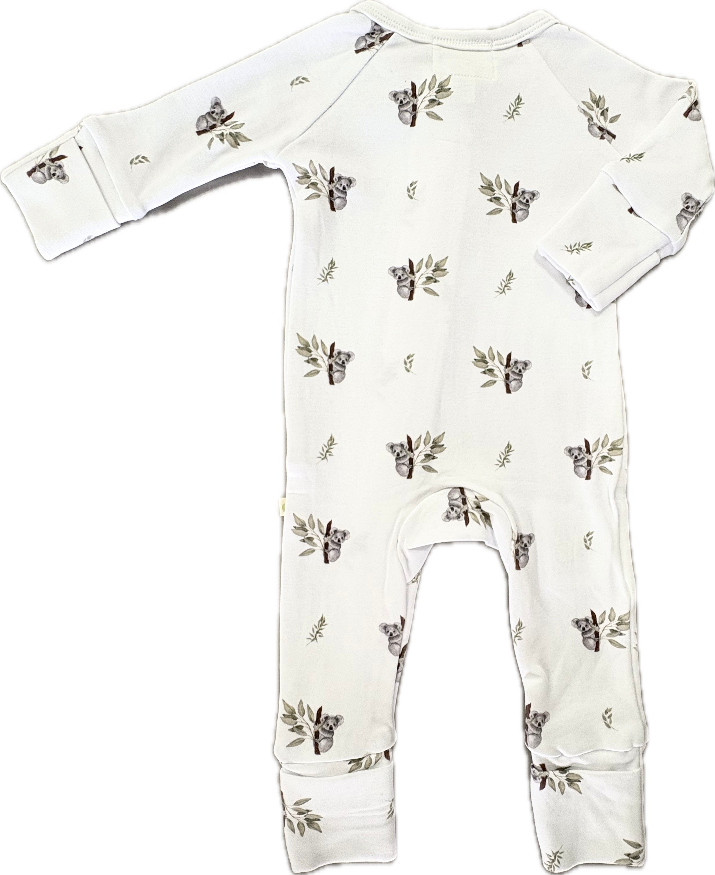 Back view of Country Koala organic cotton baby onesie