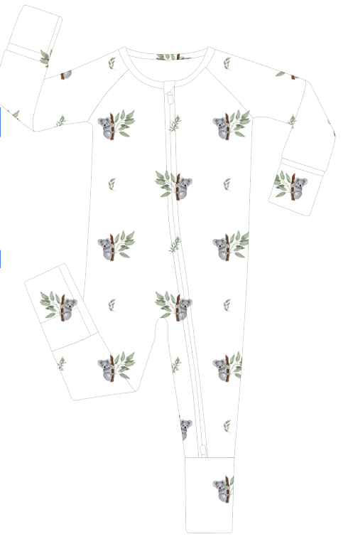 Folded Country Baby long onesie made with organic cotton