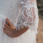 Side angle showcasing flowy tutu and lace detail