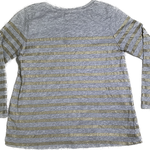 Back view of Seed girls top with gold and grey stripes
