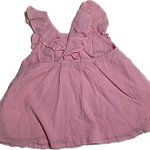 Back design of toddler girls cross-back top in blush