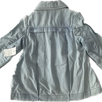 Back view of Baby Gap layered denim jacket for girls.