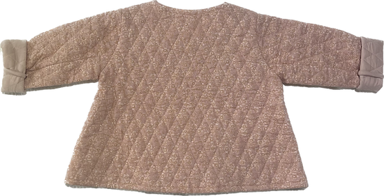 Front view of Floral Print Quilted Jacket by Printebebe