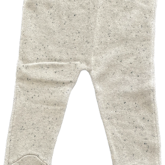 Close-up of organic cotton baby legging, showing fine knit texture
