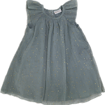 Front view of grey sparkle dress for baby girls, 6–9 months